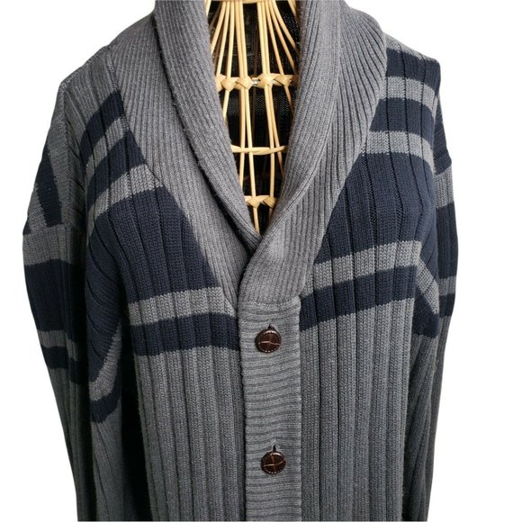 Retro HIPSTER Mr. Rogers Cobain 70s Nerdy Geek Button up CARDIGAN SWEATER - Picture 2 of 6